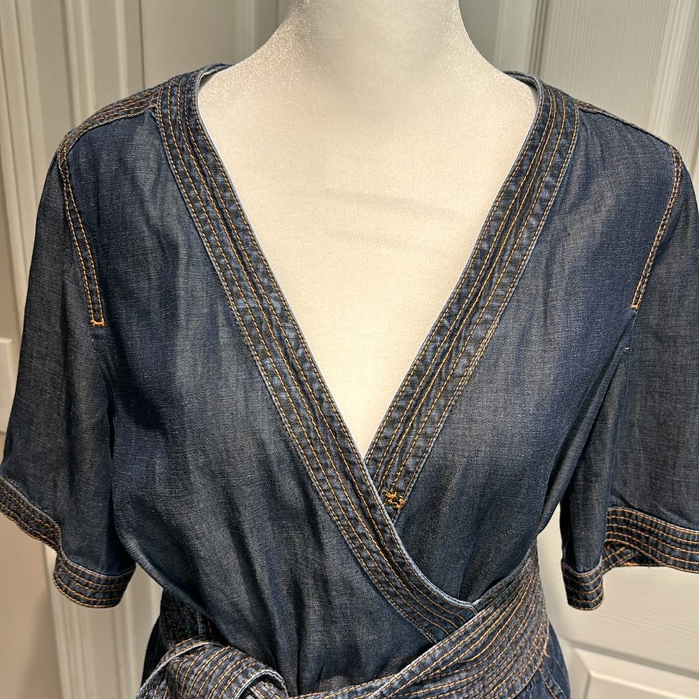 Pilcro Jean Romper - Anthropologie Size 10 - Picture 4 of 6